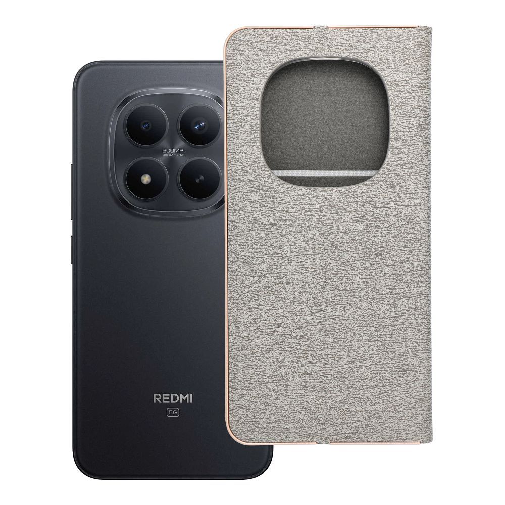 LUNA Book Gold -suojakuori Xiaomi Redmi Note 15 Pro Plus 5G:lle, hopea