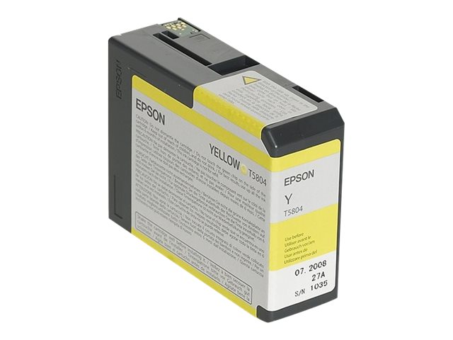 Epson C13T580400 / T5804 UltraChrome K3 80 ml, Stylus Pro 3800 / 3880 mustekasetti, keltainen