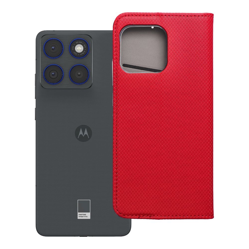 SMART CASE Book kuori Motorola Edge 70:lle - punainen