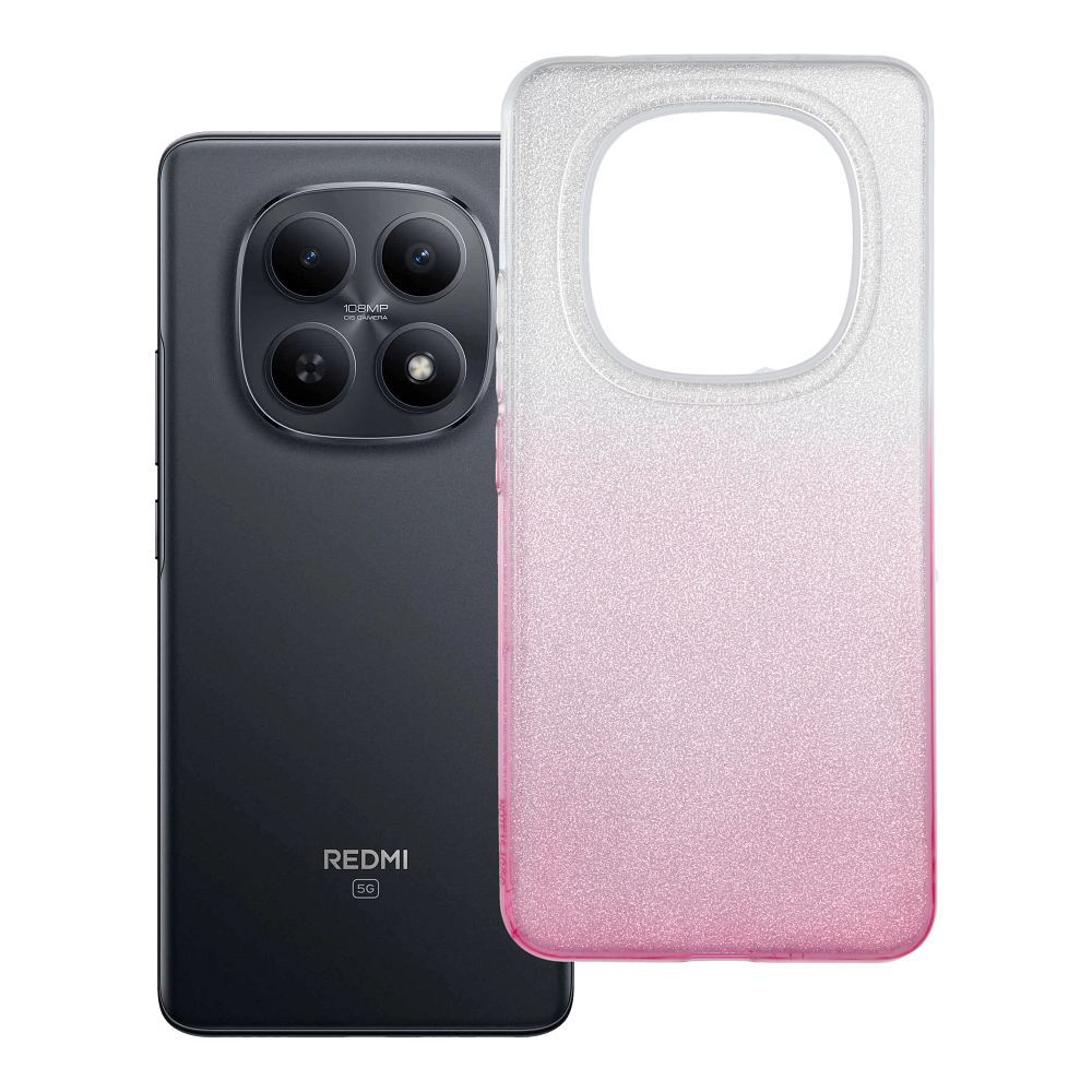 Suojakuori Xiaomi Redmi Note 15 5G:lle Shining läpinäkyvä vaaleanpunainen