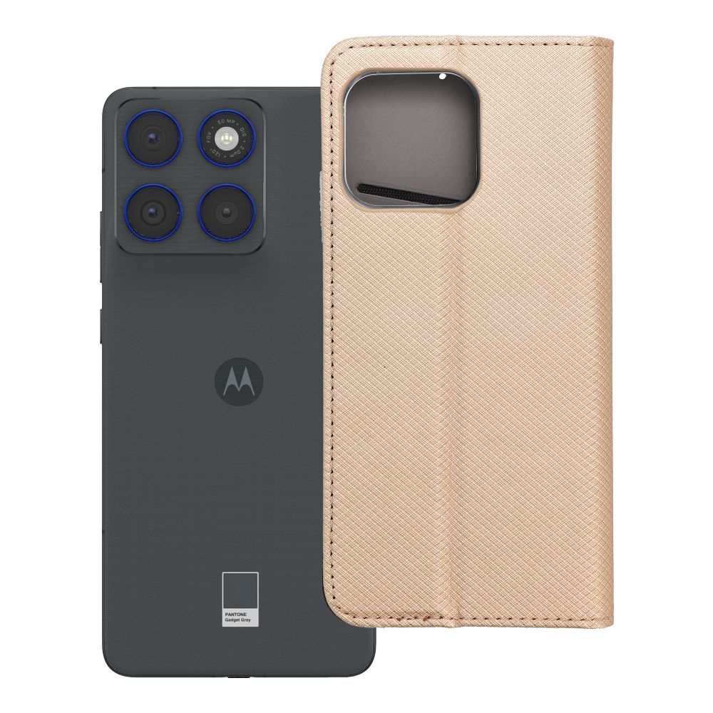 SMART CASE Book kuori Motorola Edge 70:lle - kultainen