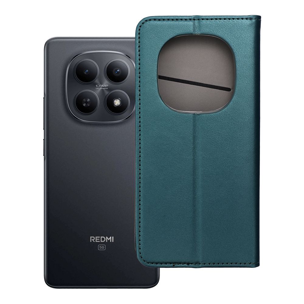 SMART MAGNETO Book kuori Xiaomi Redmi Note 15 Pro Plus 5G:lle - tummanvihreä