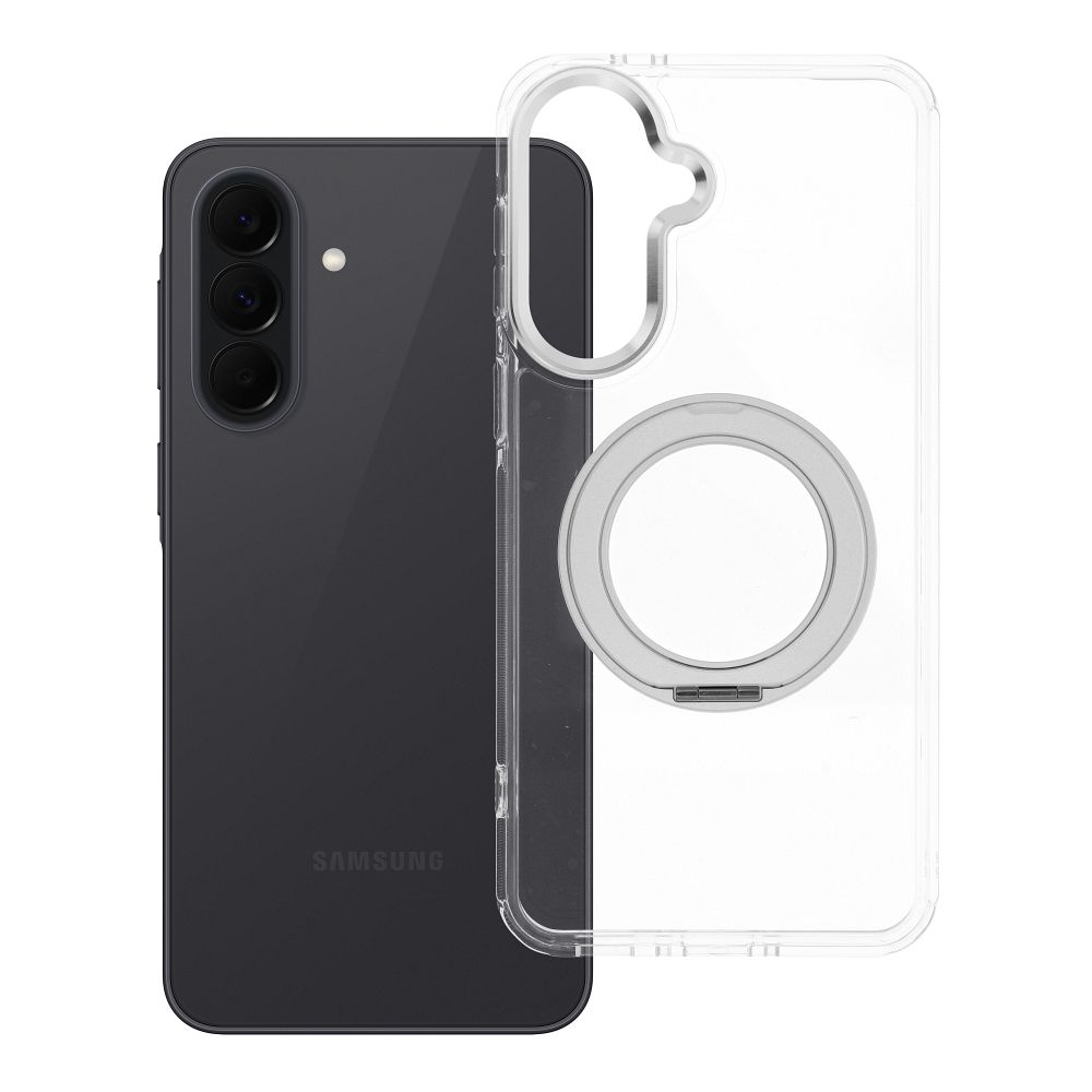 Frame Circle Stand case for Samsung Galaxy A37, MagSafe-compatible – transparent