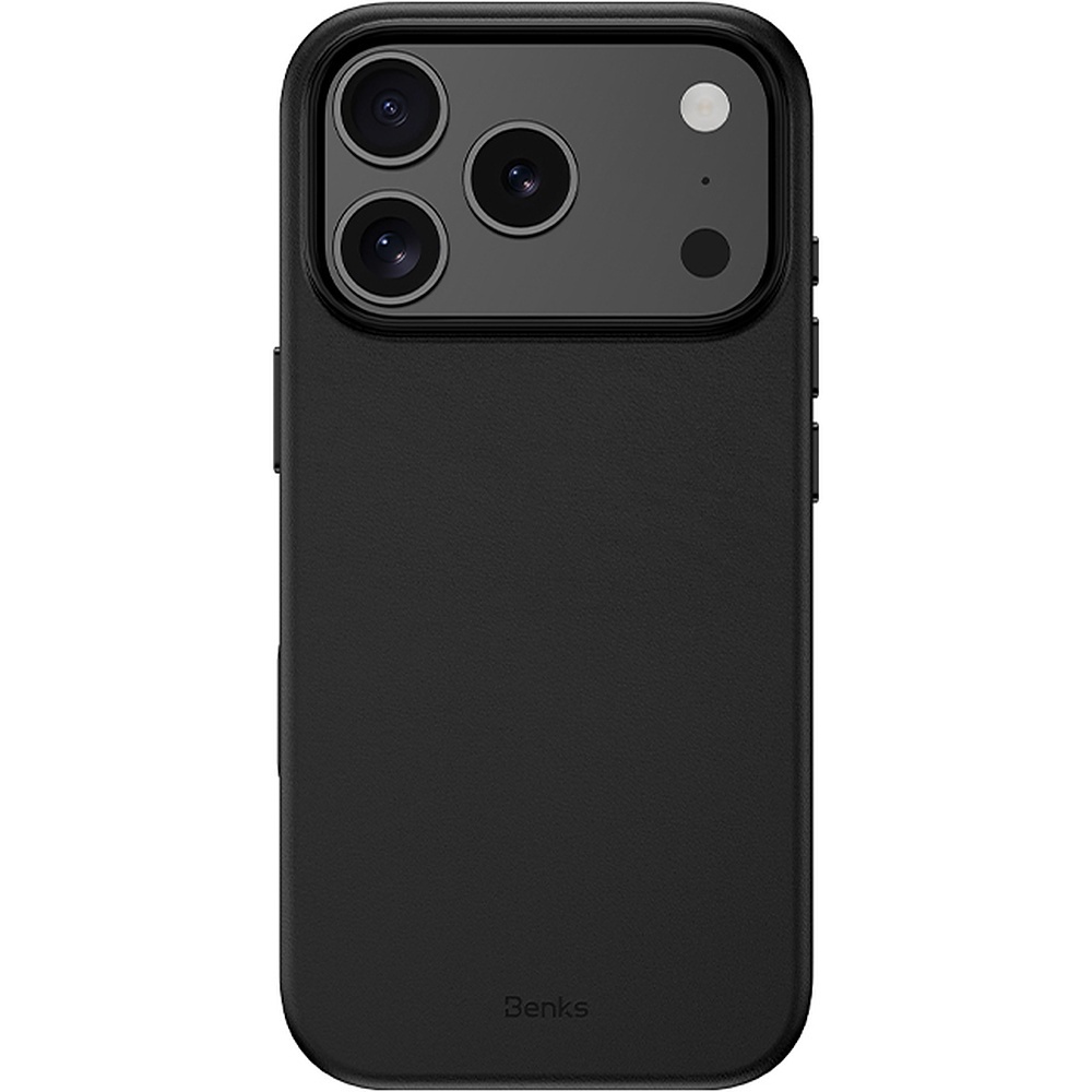 Benks Magnetic Vita Pro -silikonisuojakuori (C.K.QY.AP.BK.0072) iPhone 18 Pro / 17 Pro -puhelimille, musta, kameran ohjauspainikkeella
