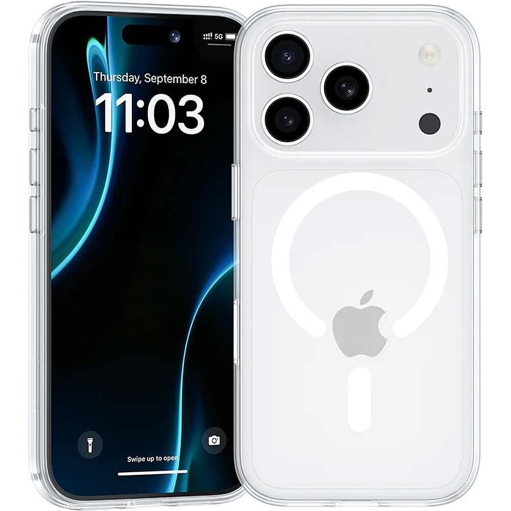 Benks Magnetic Crystal -magneettikuori (C.K.JC.AP.00.0072) iPhone 18 Pro / 17 Pro -puhelimiin, läpinäkyvä, kameran ohjauspainikkeella