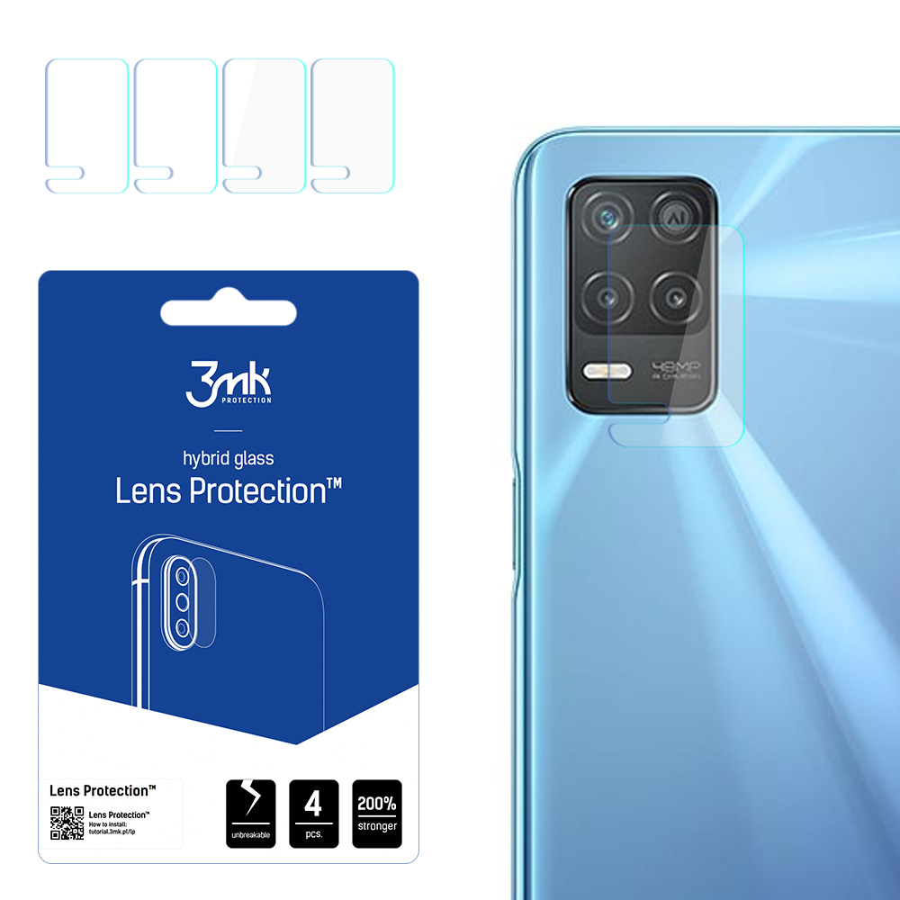 3MK Flexible Glass Lens Hybridilasi Realme 8 5G kameralle 4 kpl