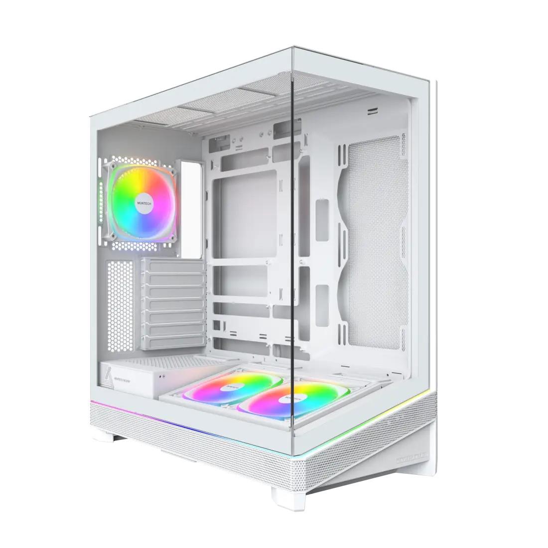Montech Sky 3 SKY3(W) valkoinen PC-kotelo, ATX / MicroATX / Mini-ITX / BTF