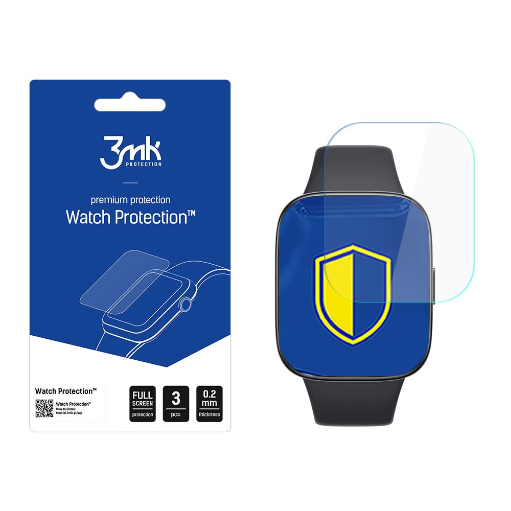 Xiaomi Redmi Watch 3 Active – 3mk Watch Protection ARC älykellon näytönsuoja