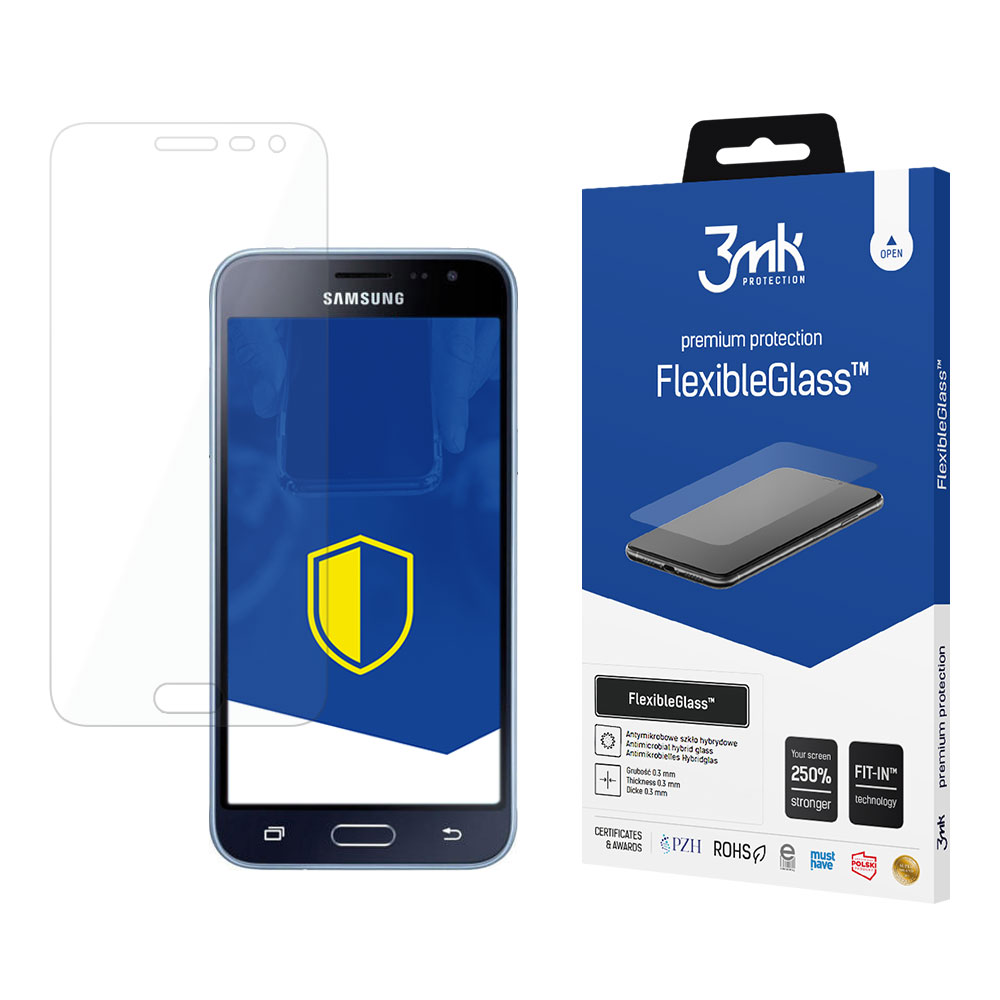 Samsung Galaxy J3 2016 – 3mk FlexibleGlass puhelimen näytönsuoja