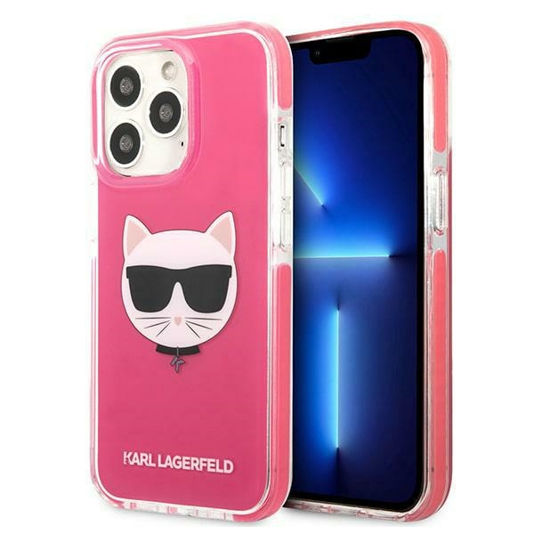 Karl Lagerfeld KLHCP13LTPECPI iPhone 13 Pro / 13 6.1" kovakuori fuksia Choupette Head