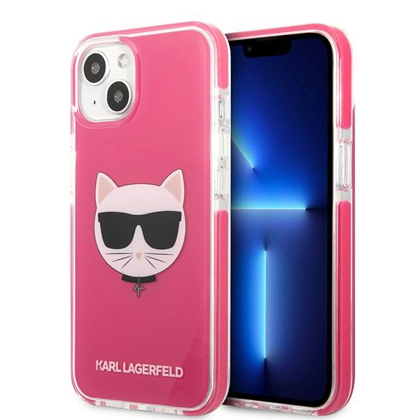 Karl Lagerfeld KLHCP13STPECPI iPhone 13 Mini 5.4" kovakuori fuksia Choupette Head
