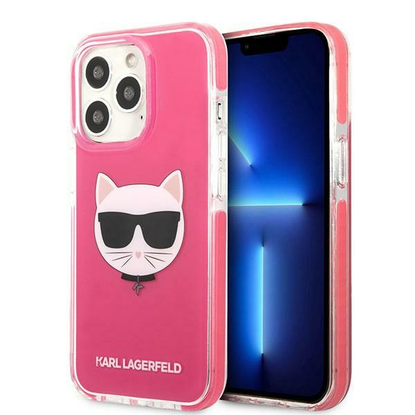Karl Lagerfeld KLHCP13XTPECPI iPhone 13 Pro Max 6.7" kovakuori fuksia Choupette Head