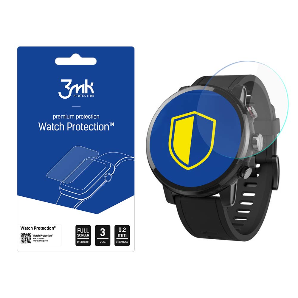 Xiaomi Amazfit Stratos Plus – 3mk Watch Protection ARC älykellon näytönsuoja