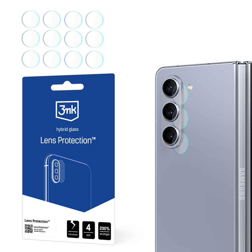 3mk Lens Protection™ hybridinen kameralasi Samsung Galaxy Z Fold 5 (edessä)