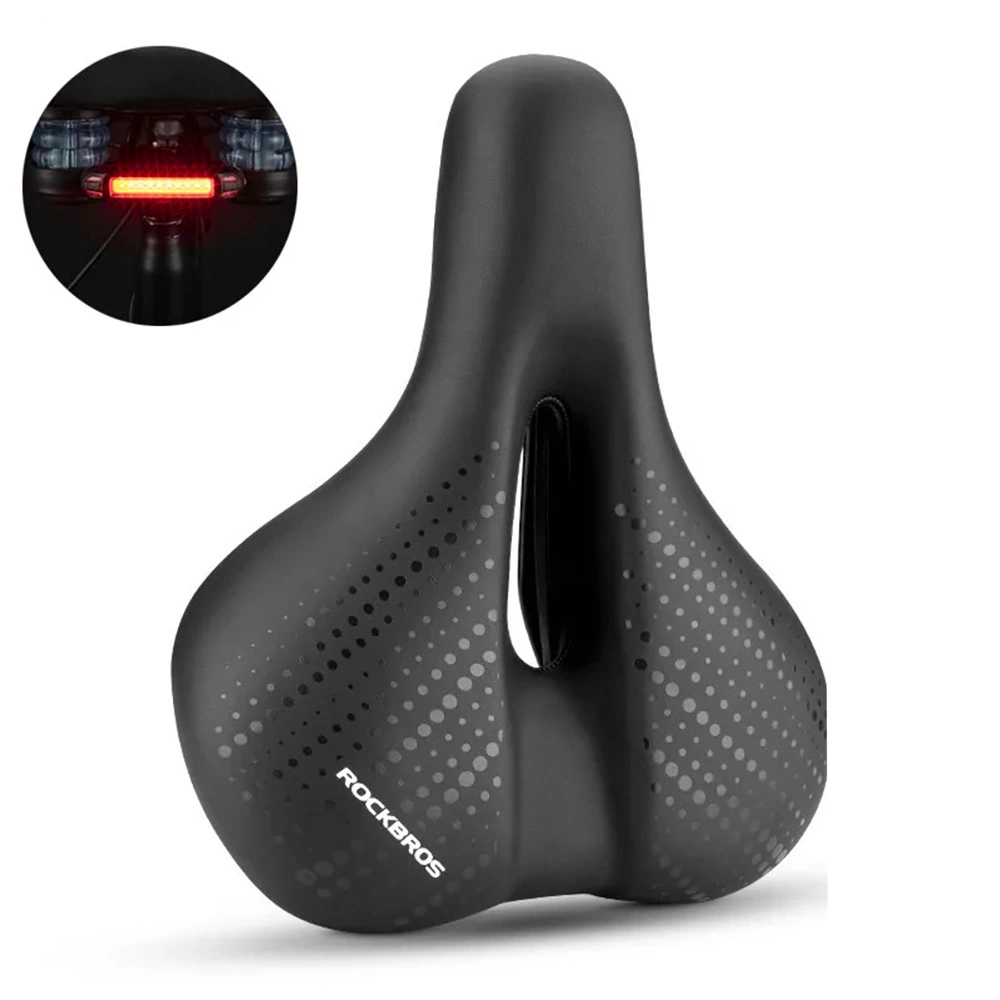 Rockbros 38218916002 MTB-pyörän satula valolla – musta