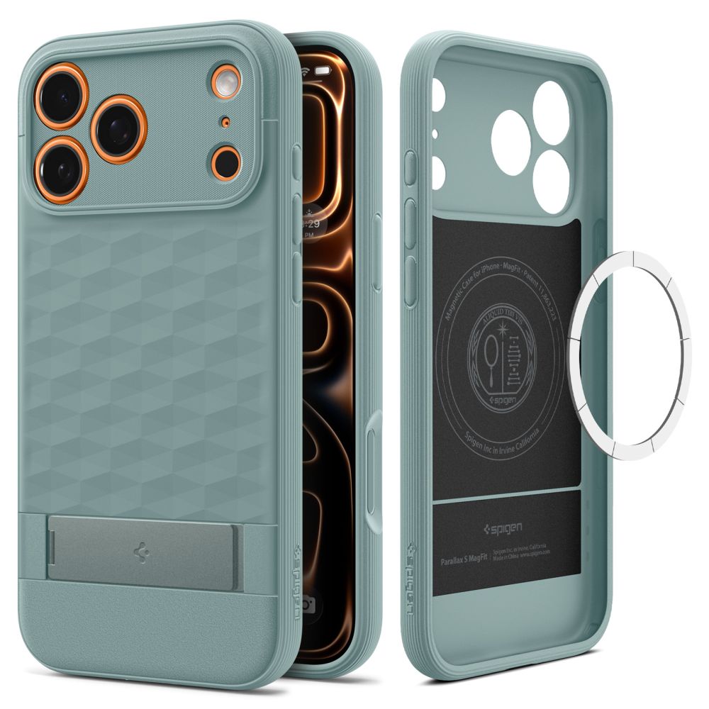 Spigen Parallax 'S' MagSafe suojakuori iPhone 17 Pro - vihreä