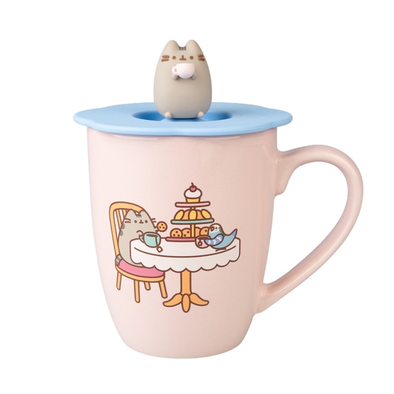 Pusheen – keraaminen muki silikonikannella ja 3D-hahmolla, 350 ml