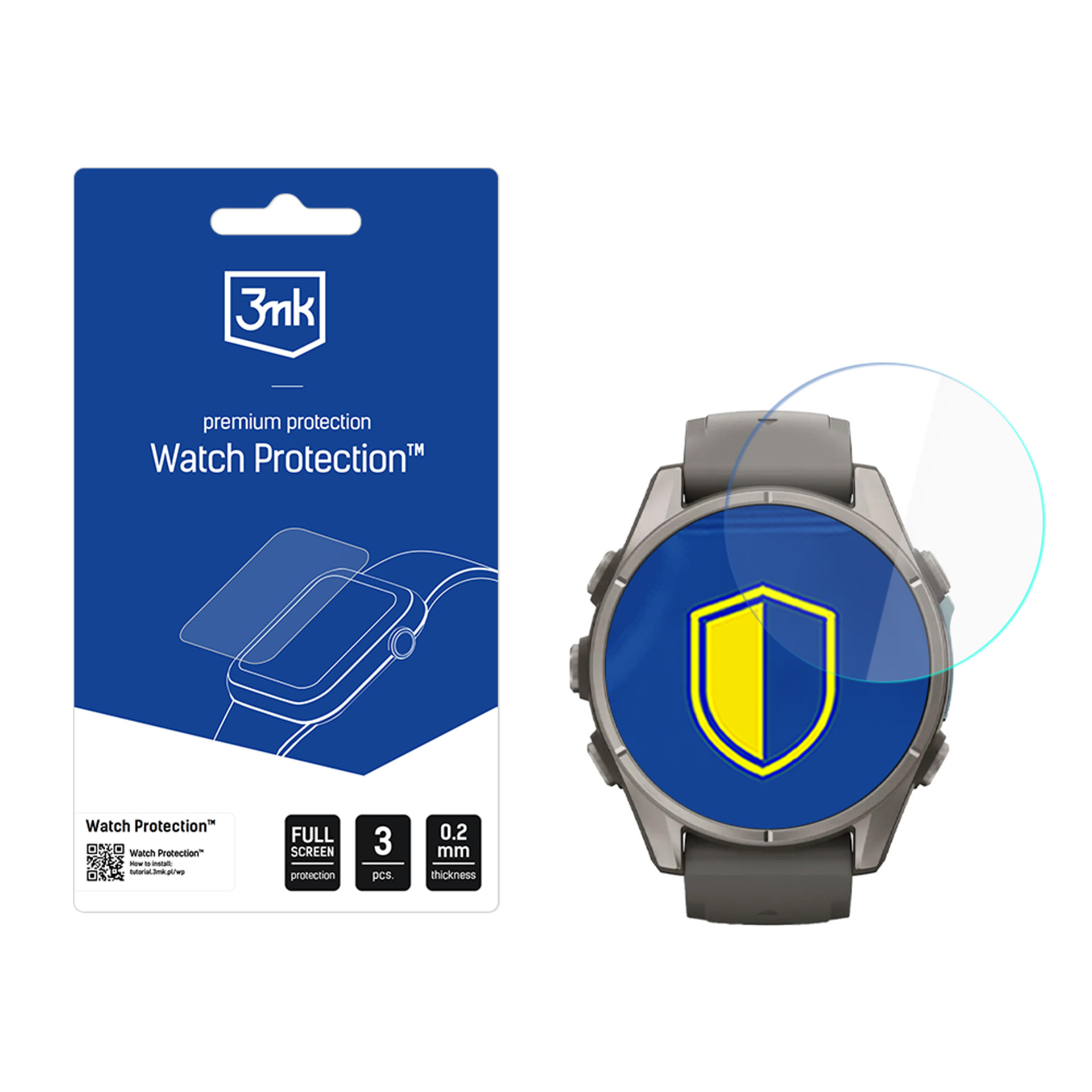 Garmin Fenix 9 43mm – 3mk Watch Protection FlexibleGlass älykellon näytönsuoja