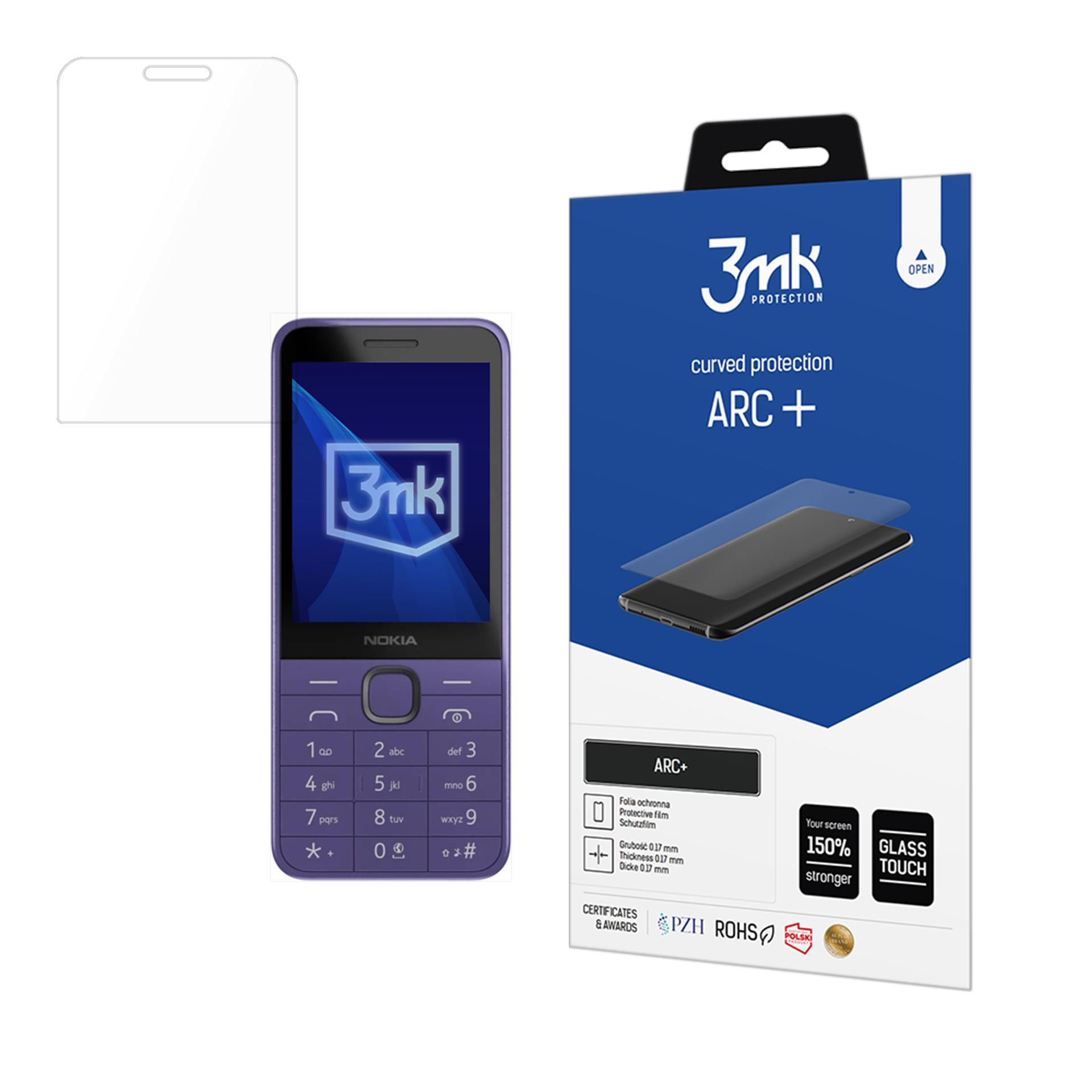 Nokia 235 4G / 215 4G (2024) – 3mk ARC+ puhelimen näytönsuoja