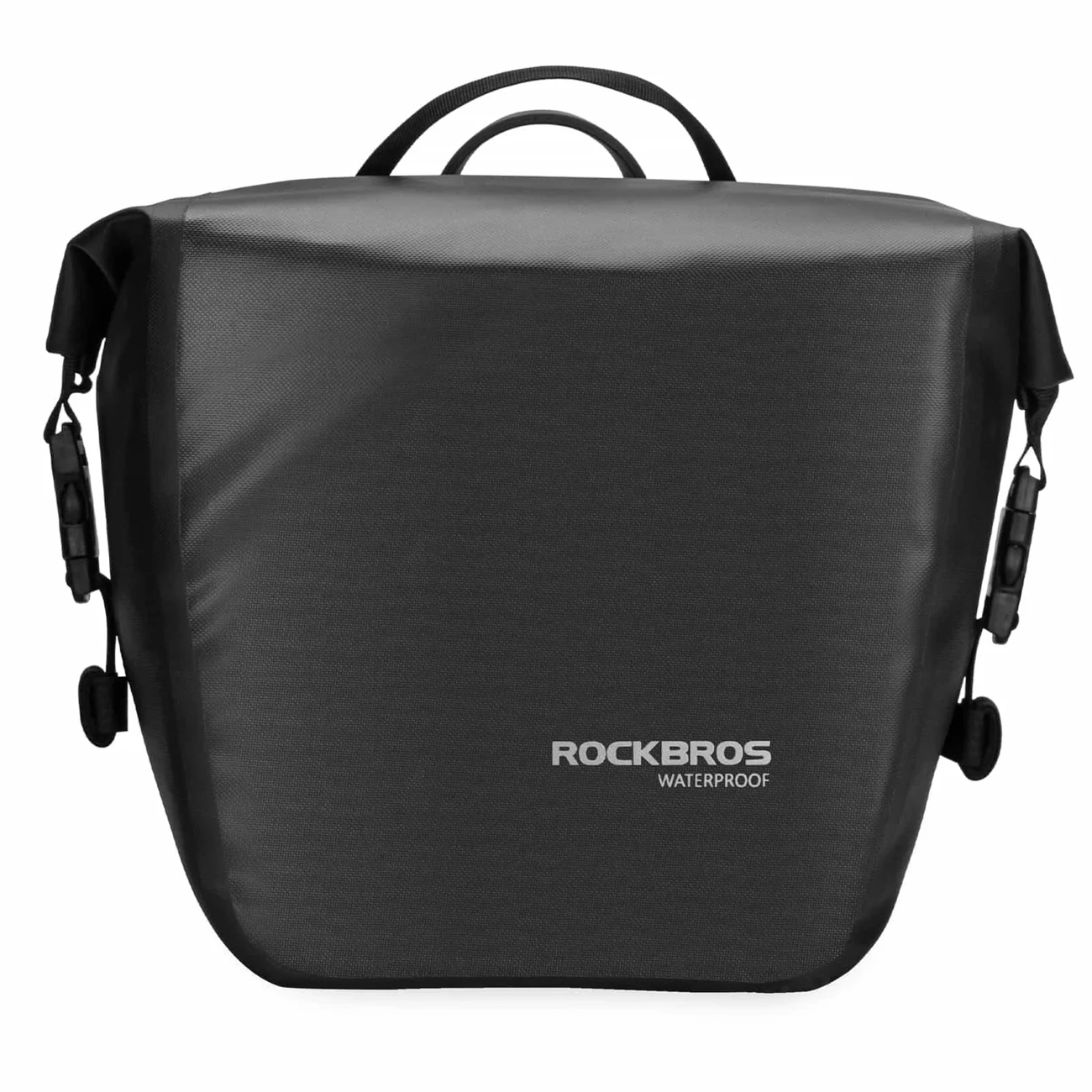 Rockbros AS-003-1BK 10-14l vedenpitävä olkahihnallinen pyörälaukku etu- tai takakiinnitykseen, musta