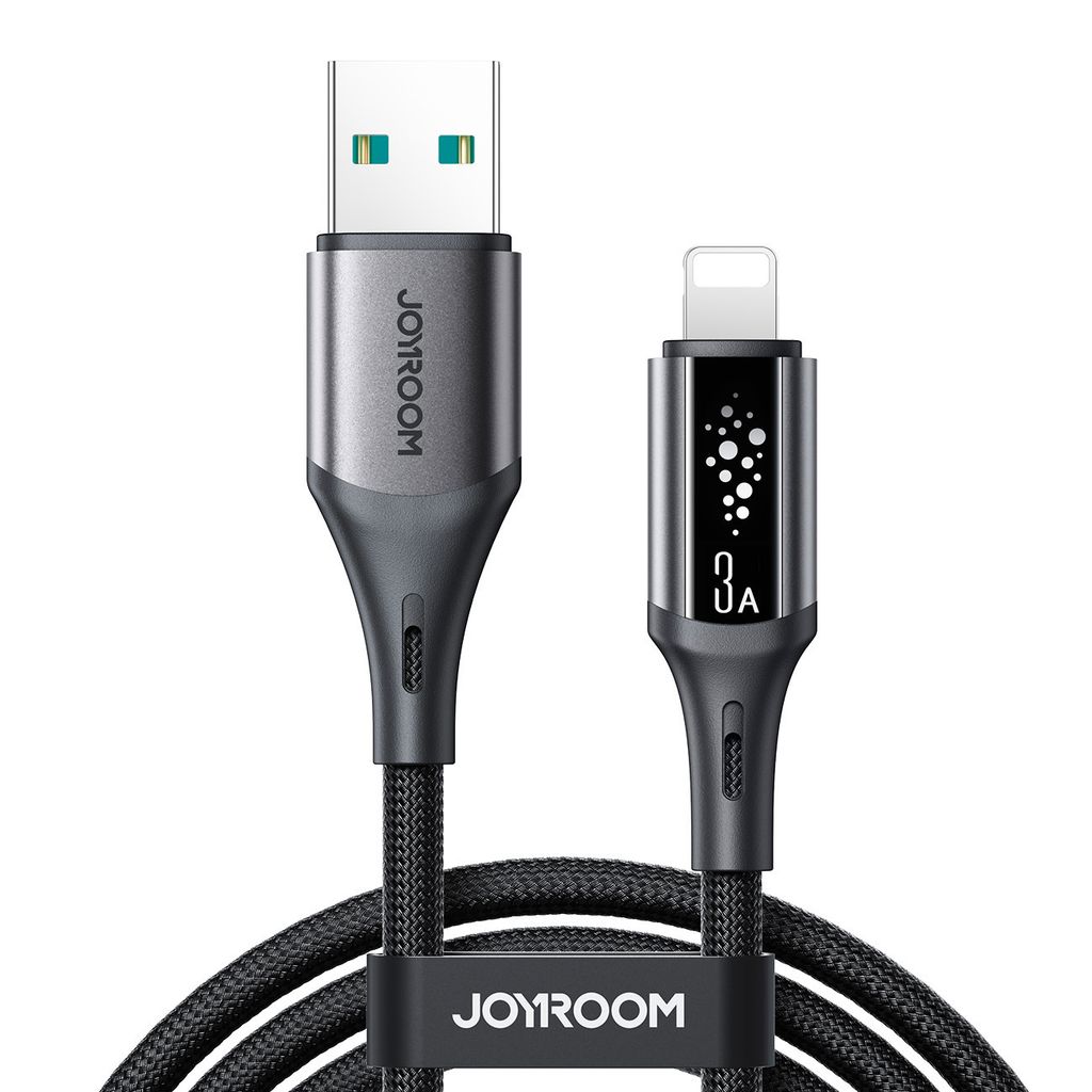 Joyroom S-A60 StarTalk 3A USB-A – Lightning -kaapeli, 1.2m, musta