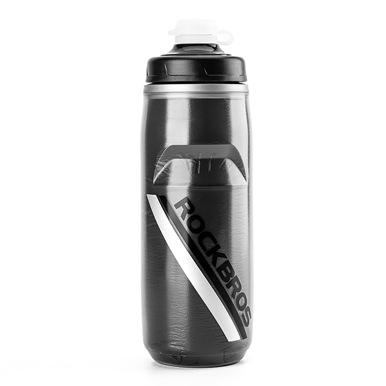 Rockbros 620 ml lämpöjuomapullo pyörälle, BPA-vapaa, liukuvärjätty musta