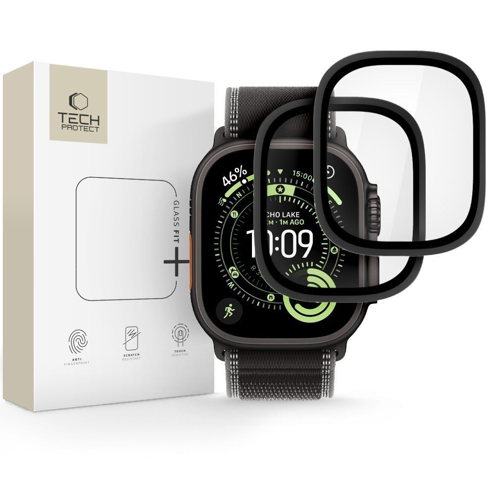 Tech-Protect 2-Pack Karkaistu Lasi Apple Watch Ultra 49mm - Musta