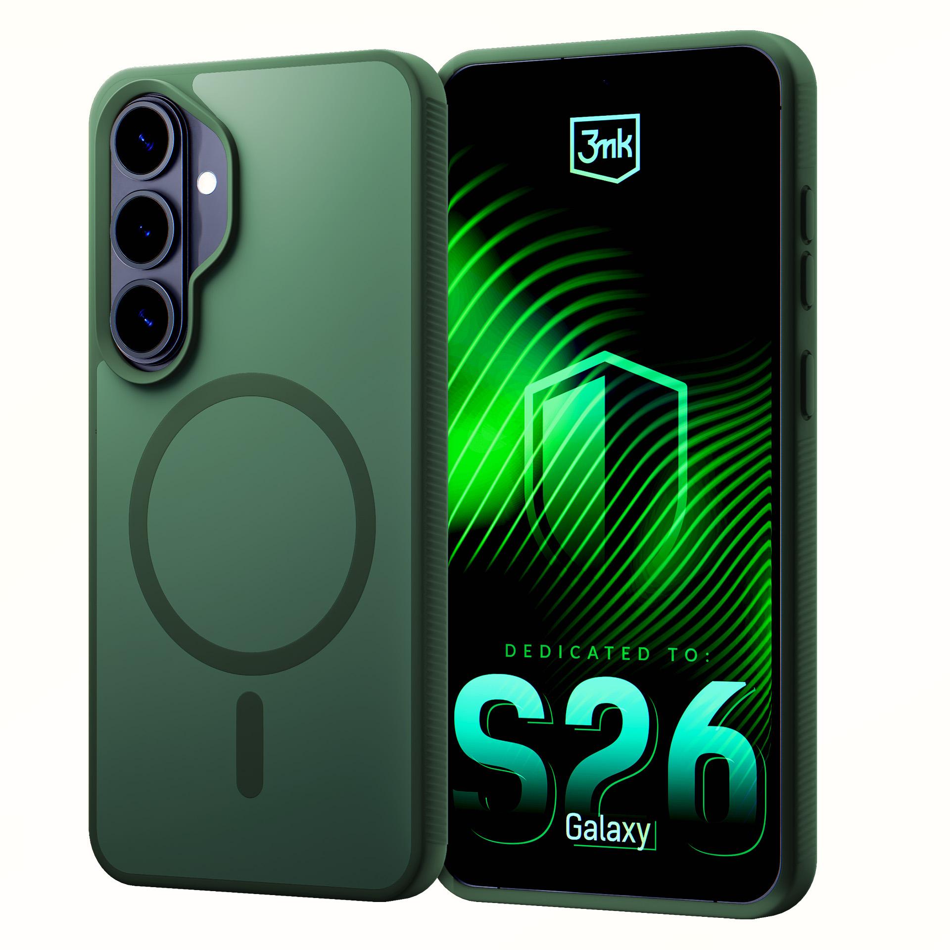 Samsung Galaxy S26 – 3mk Smoke MagCase vihreä puhelimen suojakuori