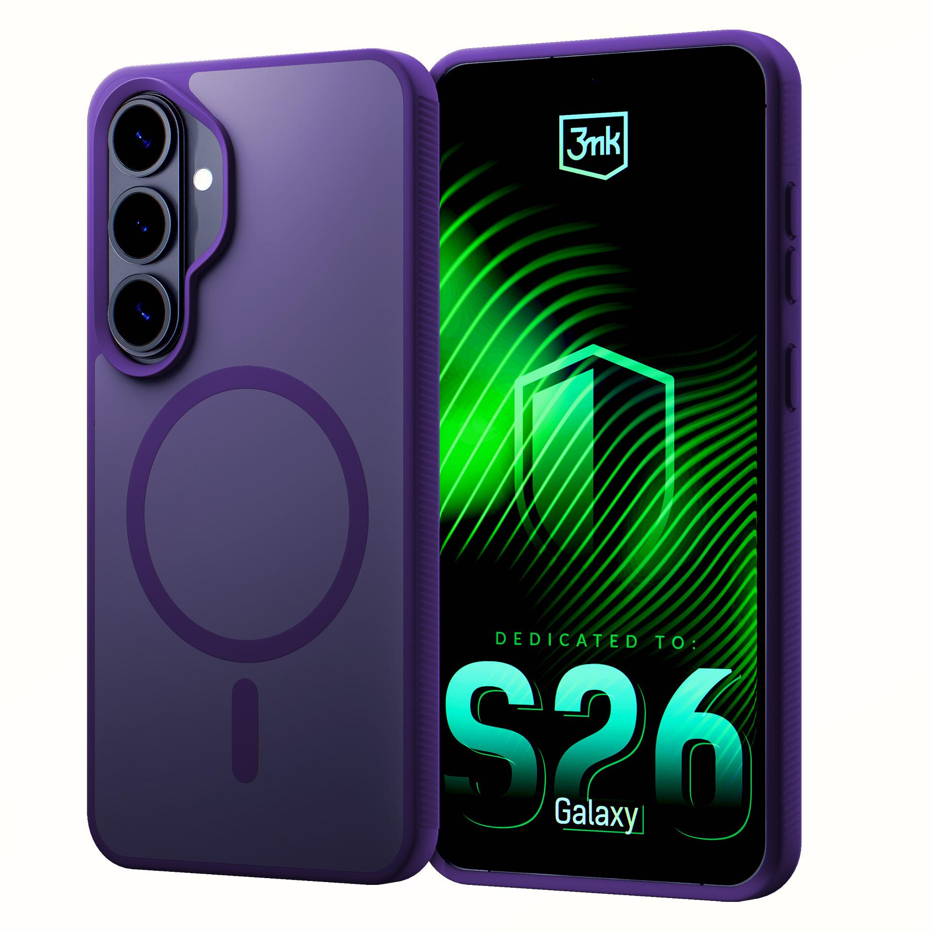 Samsung Galaxy S26+ – 3mk Smoke MagCase violetti puhelimen suojakuori
