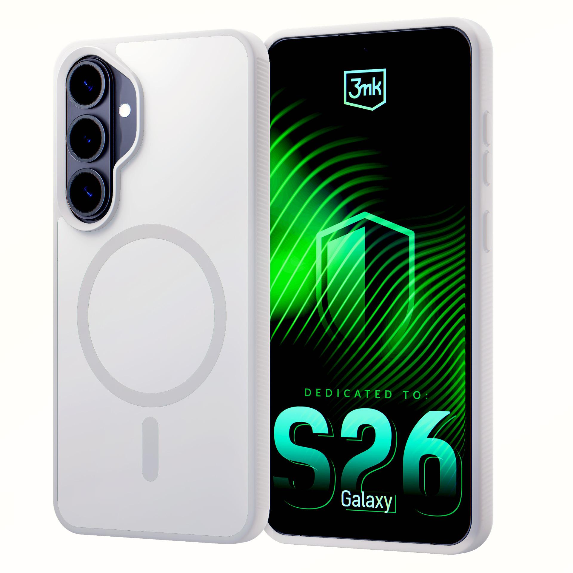 Samsung Galaxy S26+ – 3mk Smoke MagCase valkoinen puhelimen suojakuori