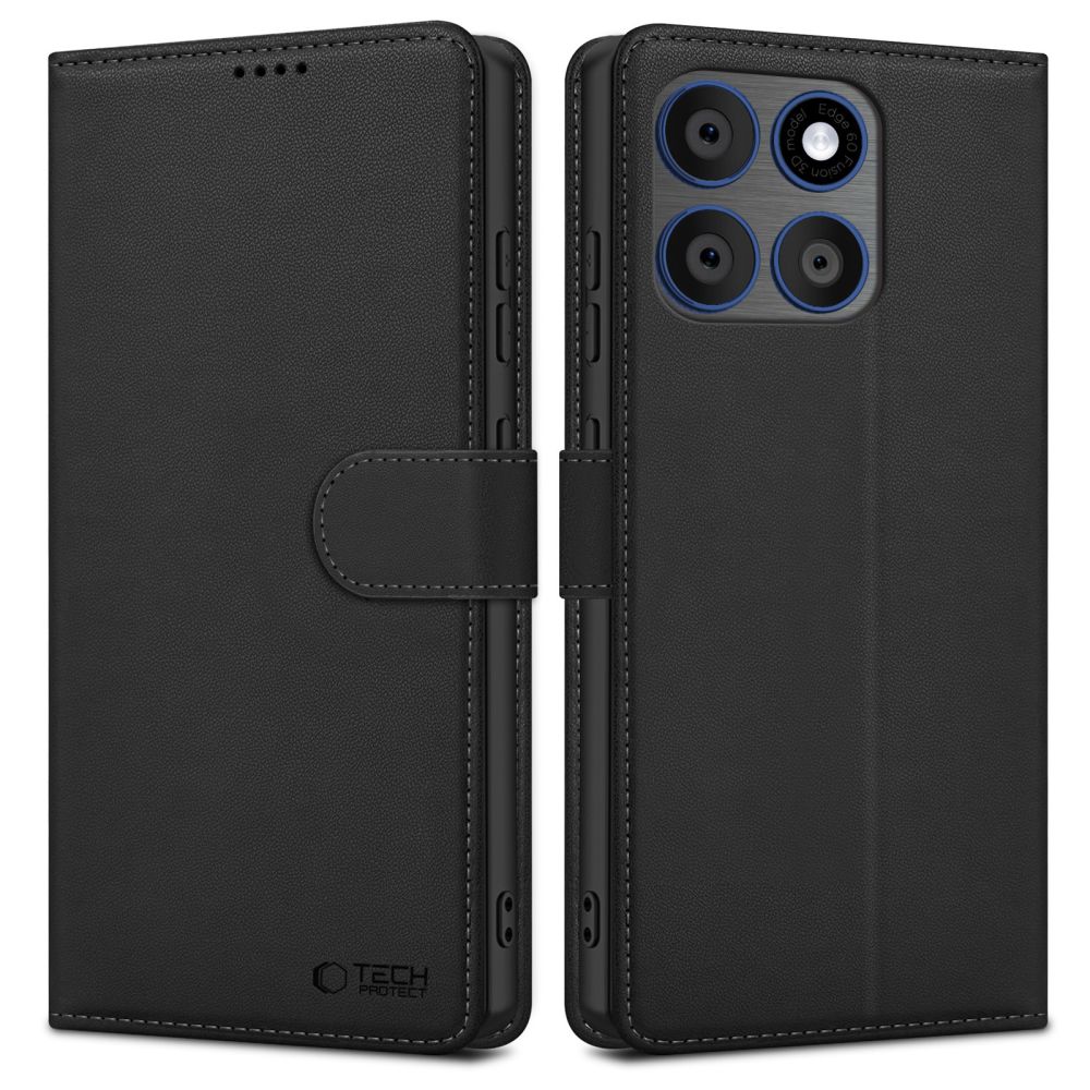Tech-Protect Wallet -suojakuori Motorola Edge 70 5G -mallille, musta
