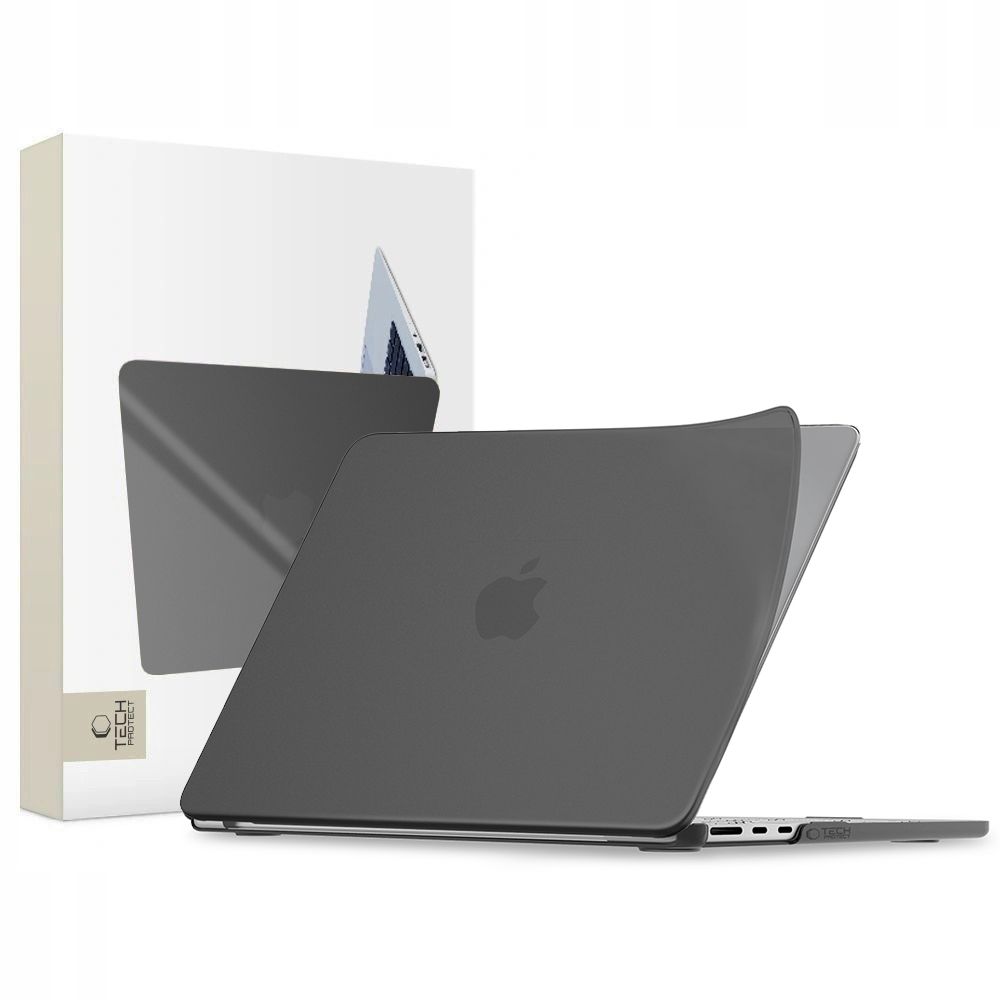 Tech-Protect Softshell -suojakuori MacBook Air 15 2023 / 2024 / 2025 / 2026 -malleille, mattamusta