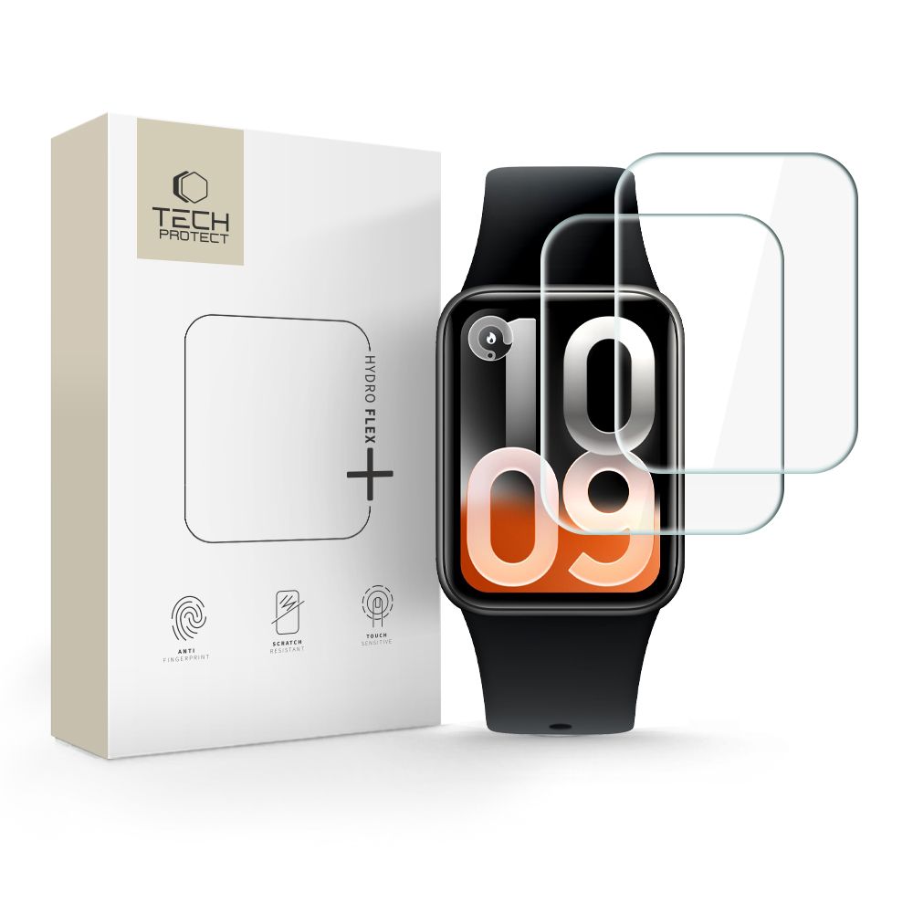 Tech-Protect Hydro Flex+ -hydrogeelikalvo, 2 kpl:n pakkaus, Xiaomi Smart Band 10 Pro -mallille
