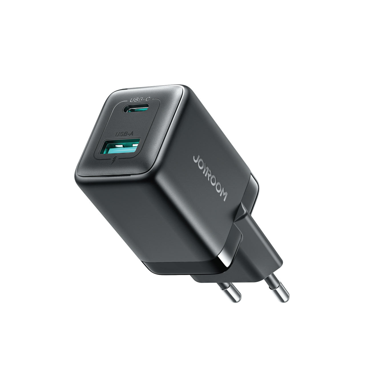 Joyroom JR-TG8 GaN 45W seinälaturi, USB-C + USB-A – väri: musta