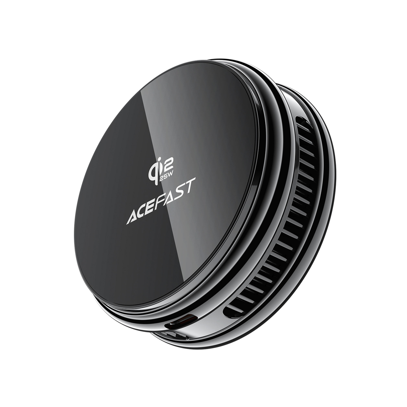 Acefast E47 Qi2 25 W -magneettinen langaton laturi jäähdytyksellä, musta