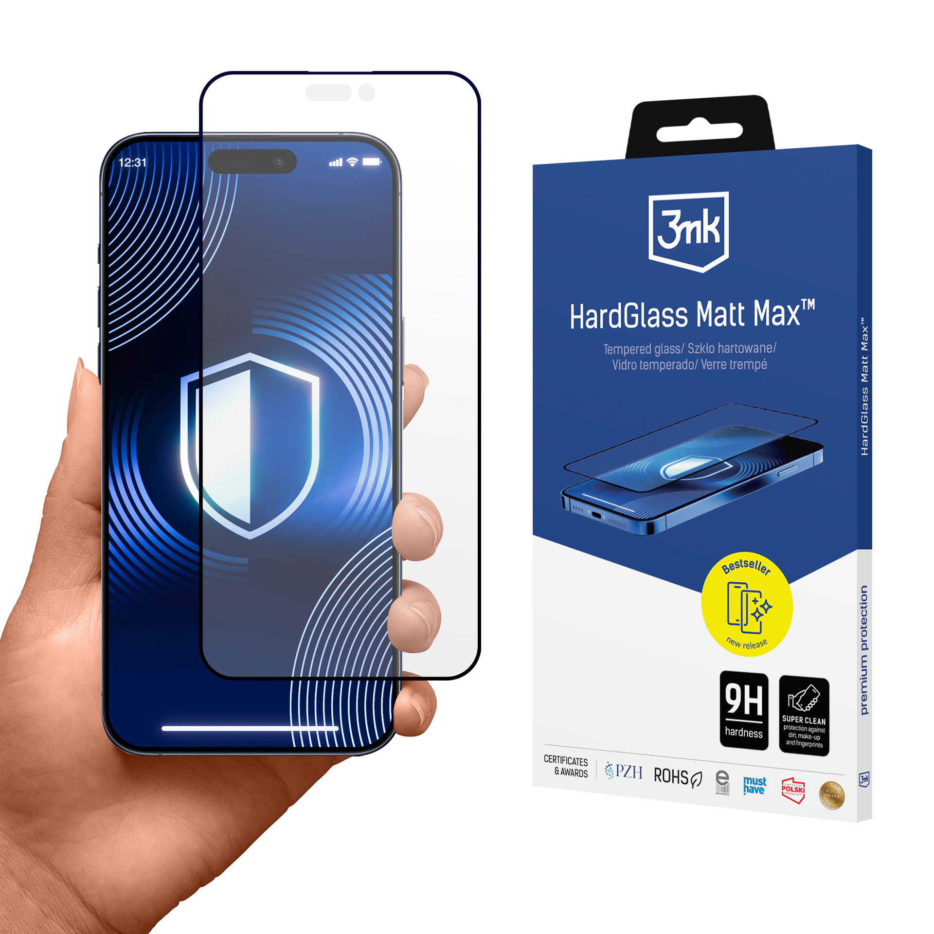 Apple iPhone 18 Pro Max – 3mk HardGlass Matt Max puhelimen näytönsuoja