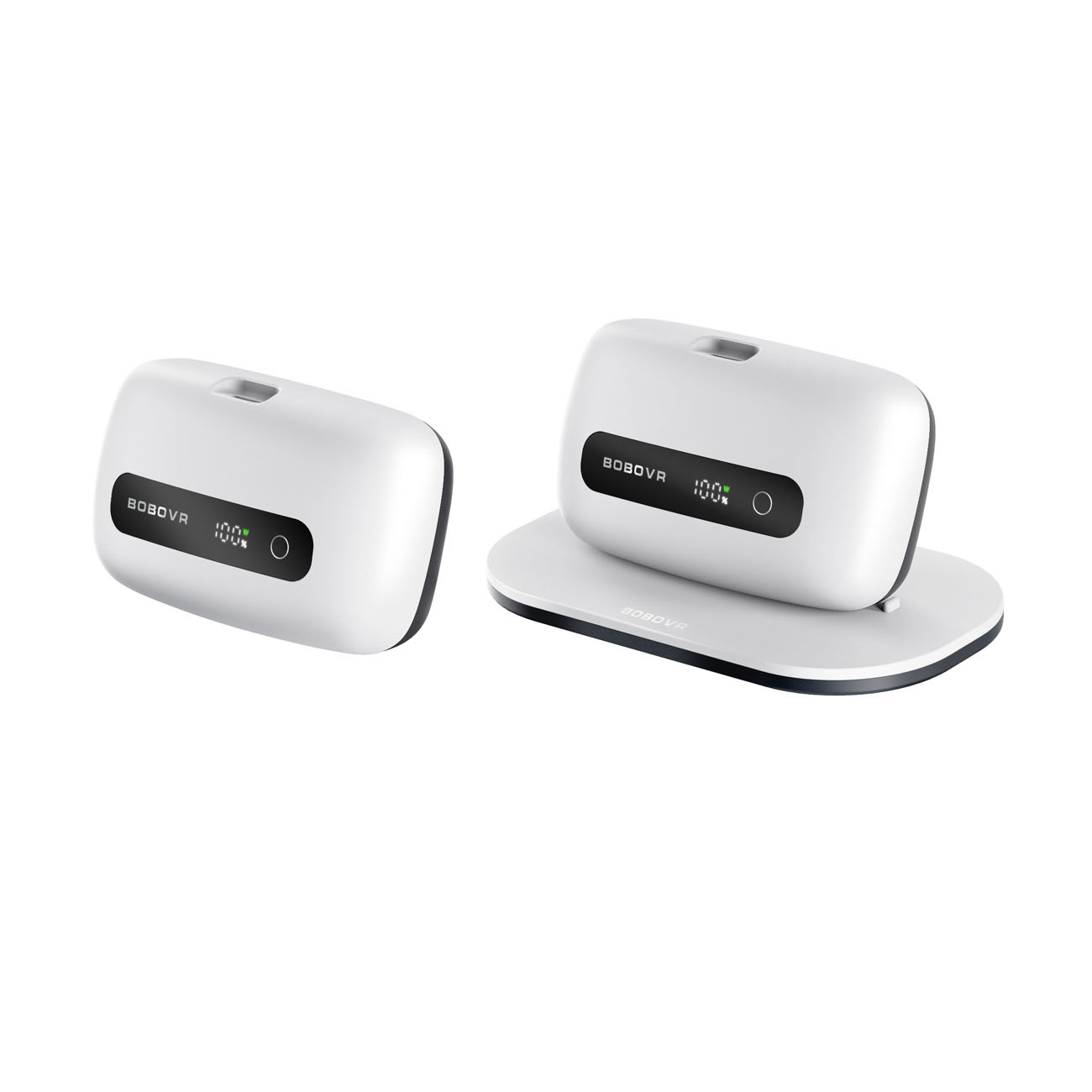 BoboVR BM60-2 6500 mAh akkusetti, 2 kpl, BoboVR M3 Pro+- ja BoboVR M3 -malleille, latausasemalla, valkoinen