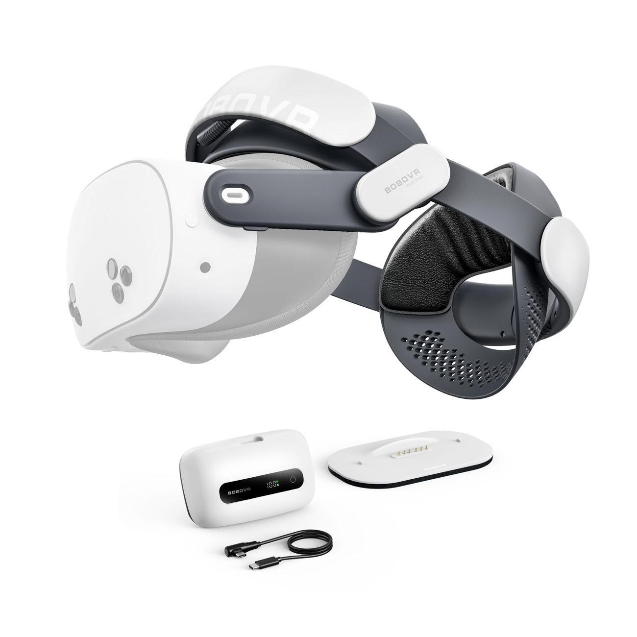 BoboVR M3 Pro+ akullinen päähihna Quest 3- ja 3S-malleille