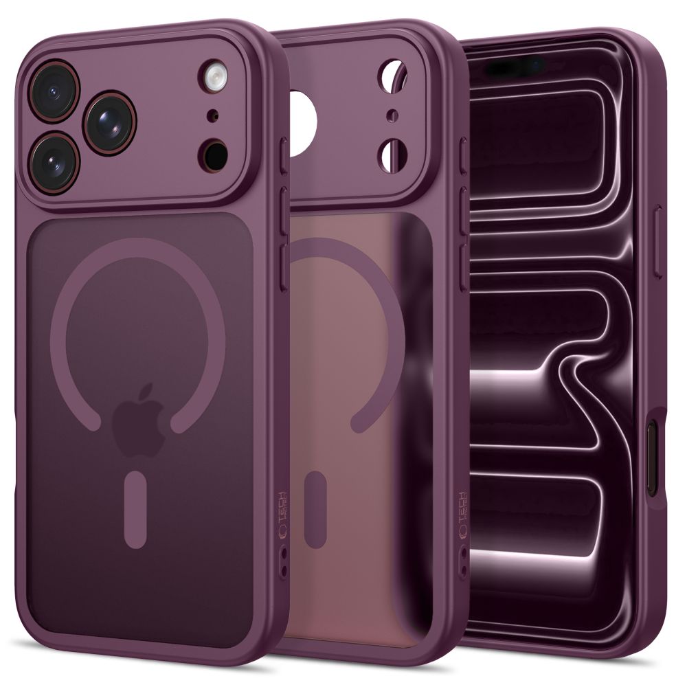 Tech-Protect BasicMag MagSafe -suojakuori iPhone 17 Pro Max / 18 Pro Max -malleille, matta viininpunainen