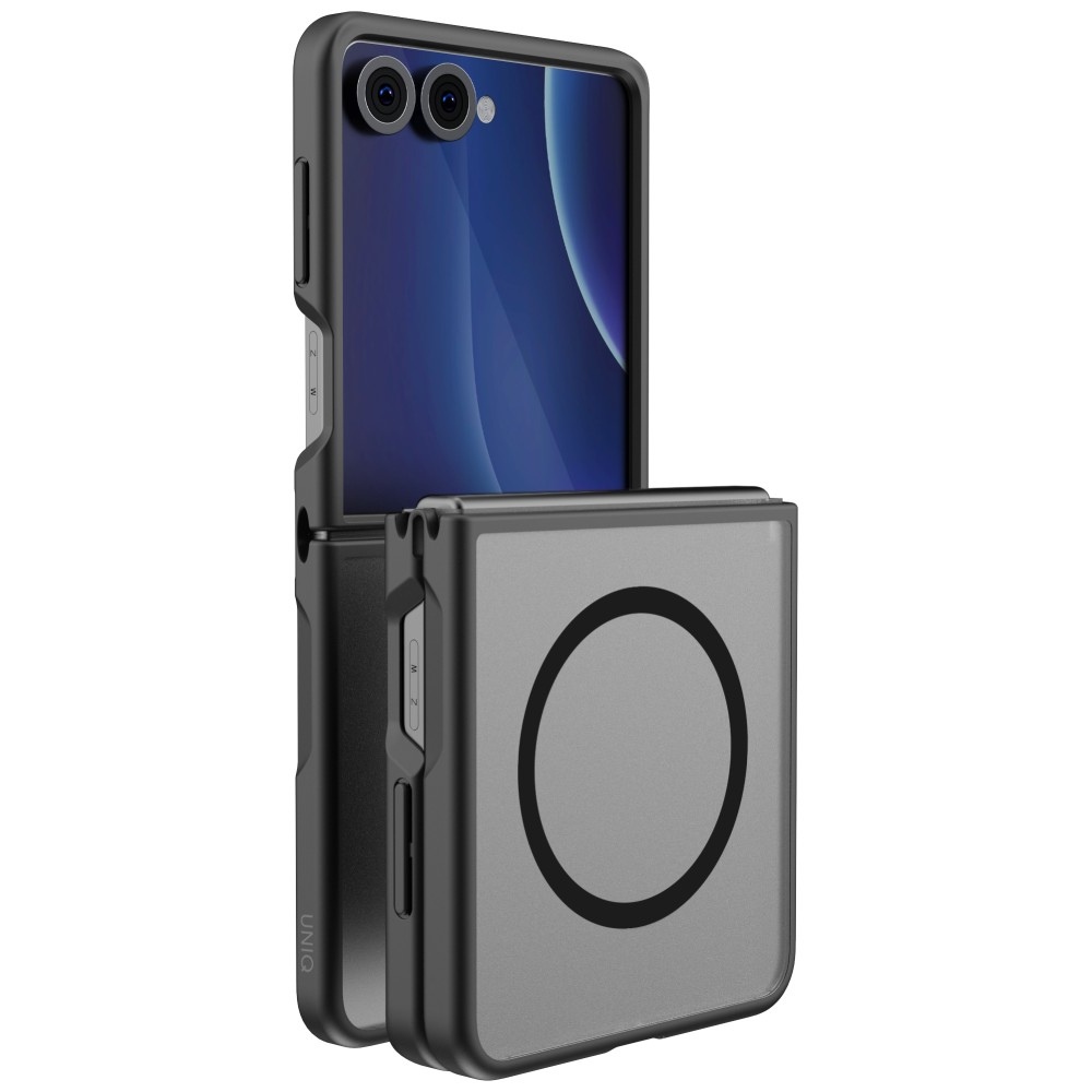 Uniq Veren AF MagClick-latausta tukeva suojakuori mallille Samsung Galaxy Z Flip 8 – väri: musta