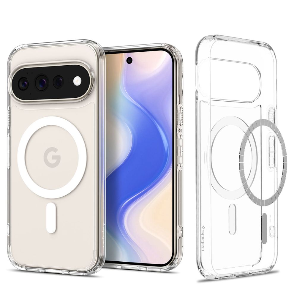 Spigen Ultra Hybrid Mag MagSafe-suojakuori Google Pixel 11 Pro XL – läpinäkyvä ja valkoinen