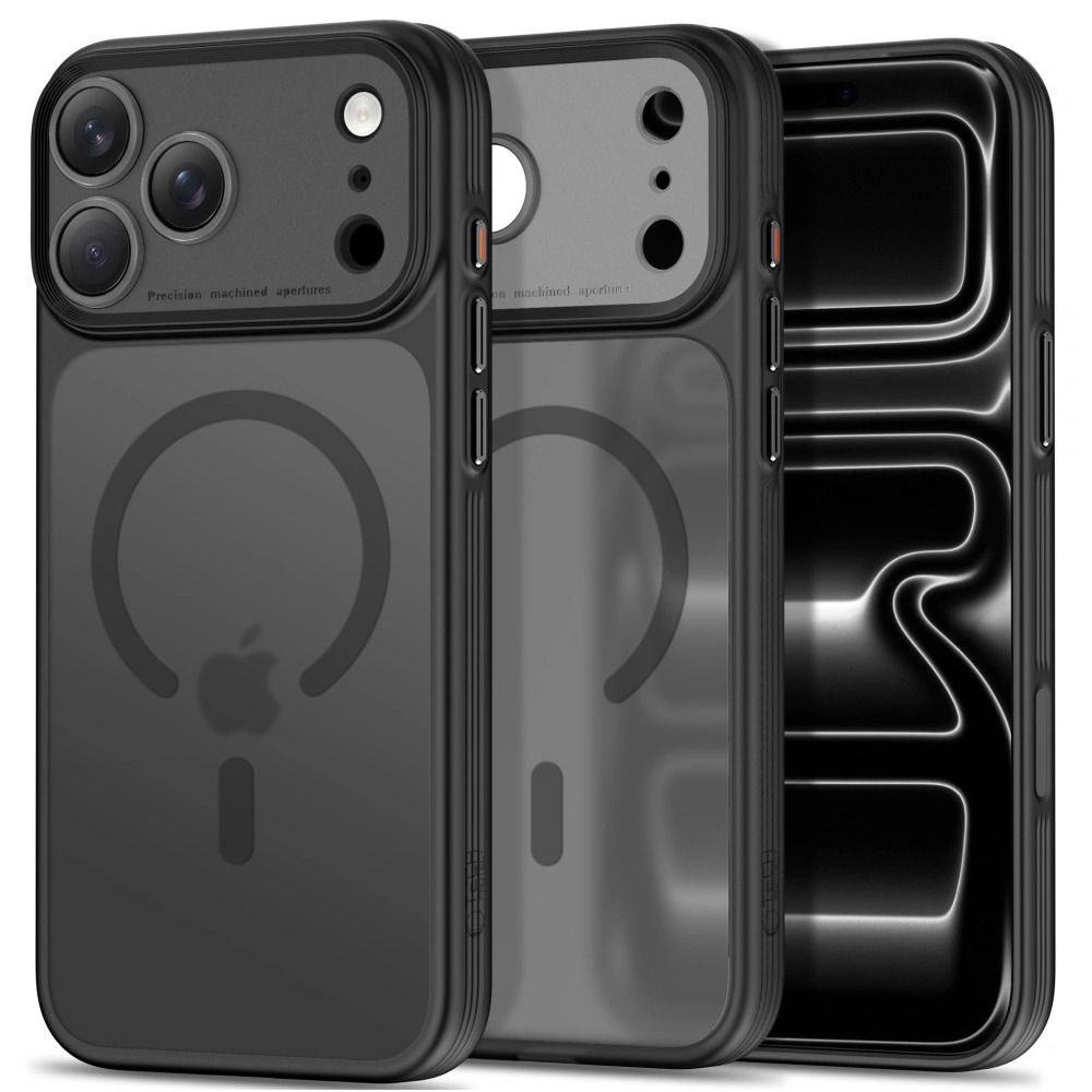 Tech-Protect MagPrime MagSafe CC -suojakuori iPhone 18 Pro / iPhone 17 Pro -malleille, mattamusta