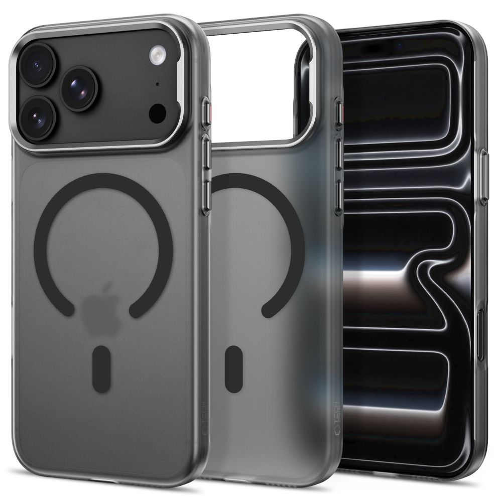 Tech-Protect MagZero MagSafe -suojakuori iPhone 17 Pro / 18 Pro -malleille, läpikuultava mattamusta