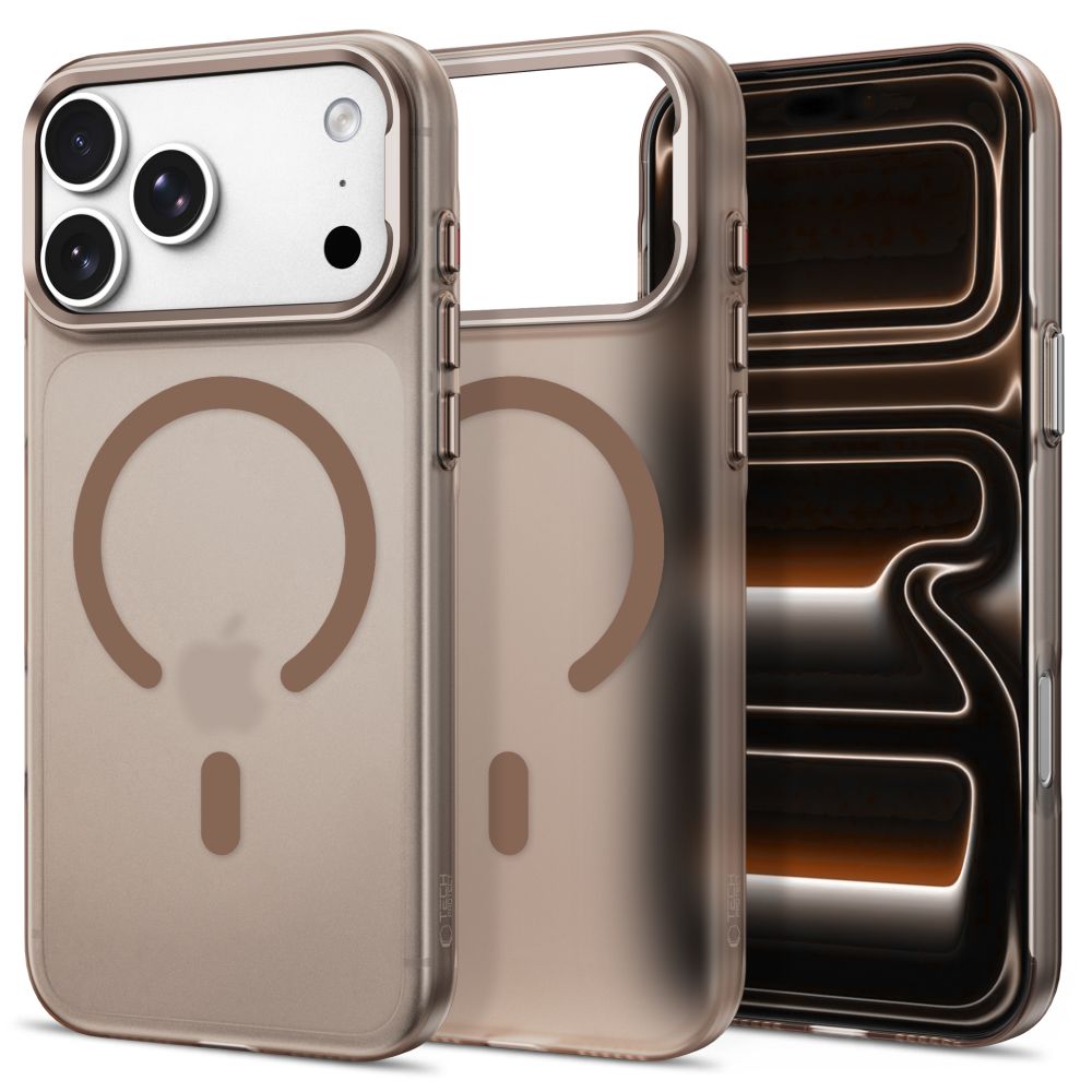 Tech-Protect MagZero MagSafe suojakuori mallille iPhone 17 Pro / 18 Pro – matta ruskea