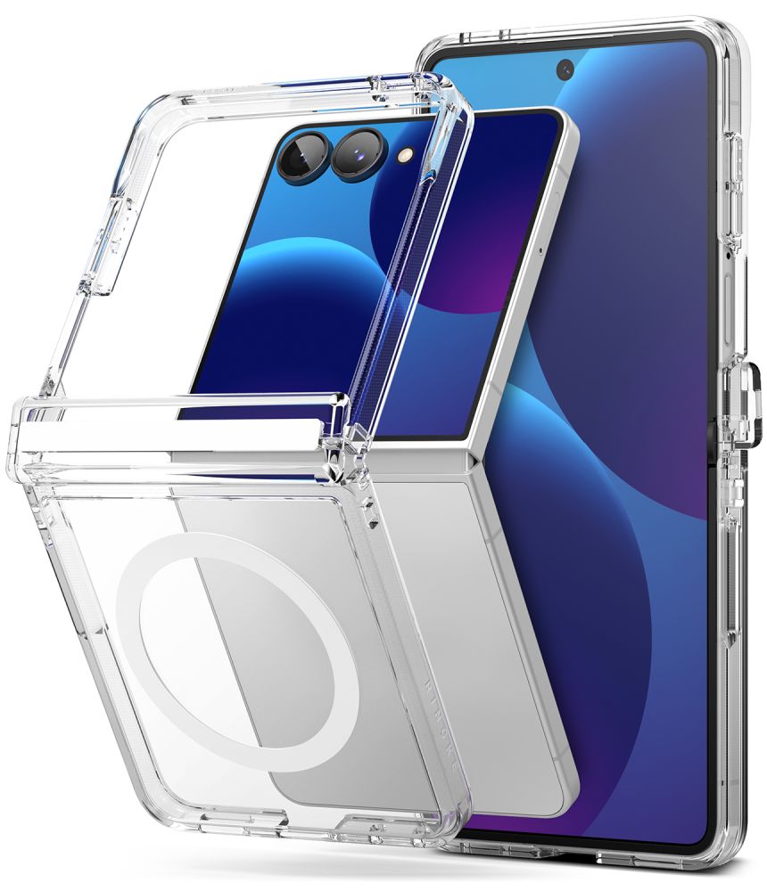 Ringke Fusion Flap Magnetic MagSafe suojakuori mallille Samsung Galaxy Z Flip 8 – läpinäkyvä