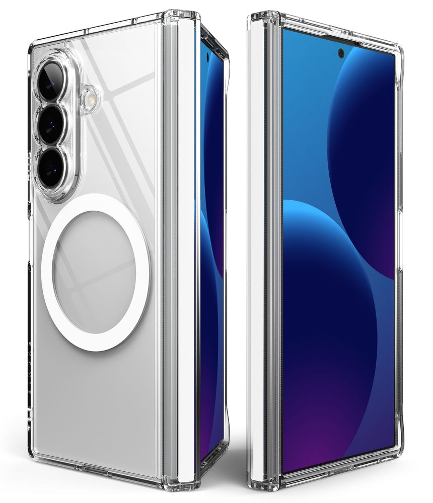 Ringke Fusion Flap Magnetic MagSafe suojakuori mallille Samsung Galaxy Z Fold 8 Ultra – läpinäkyvä