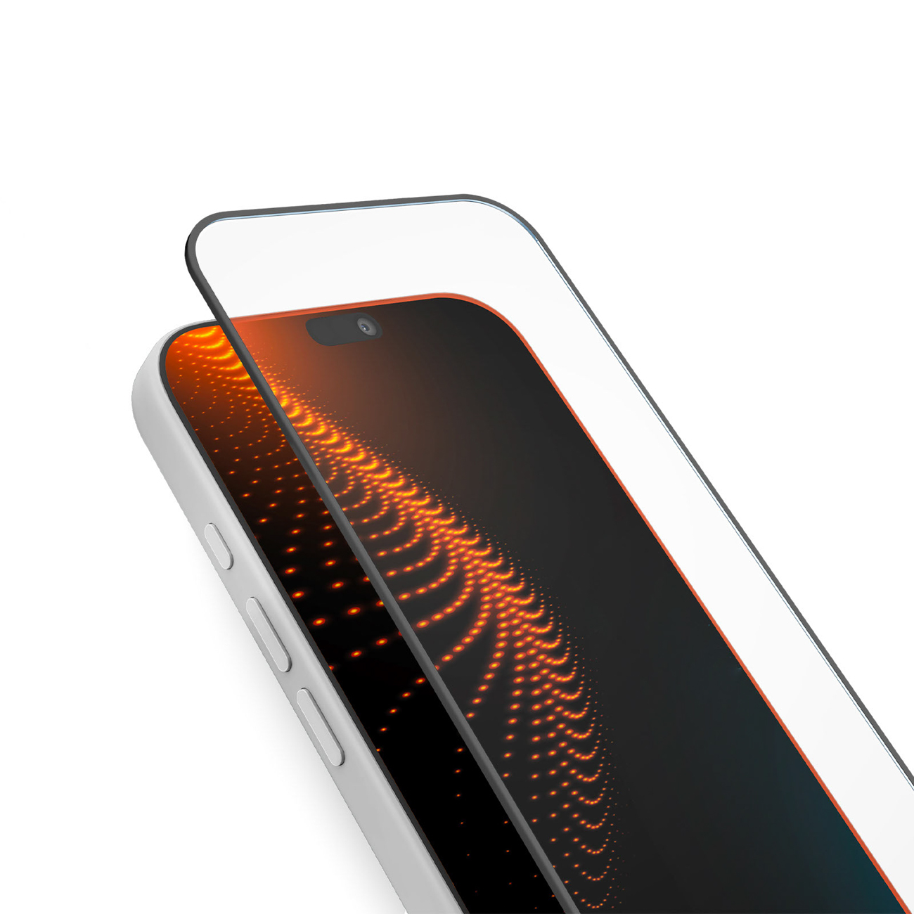 SBS D3O koko näytön peittävä suojalasi mallille iPhone 18 Pro, asennuskehyksellä