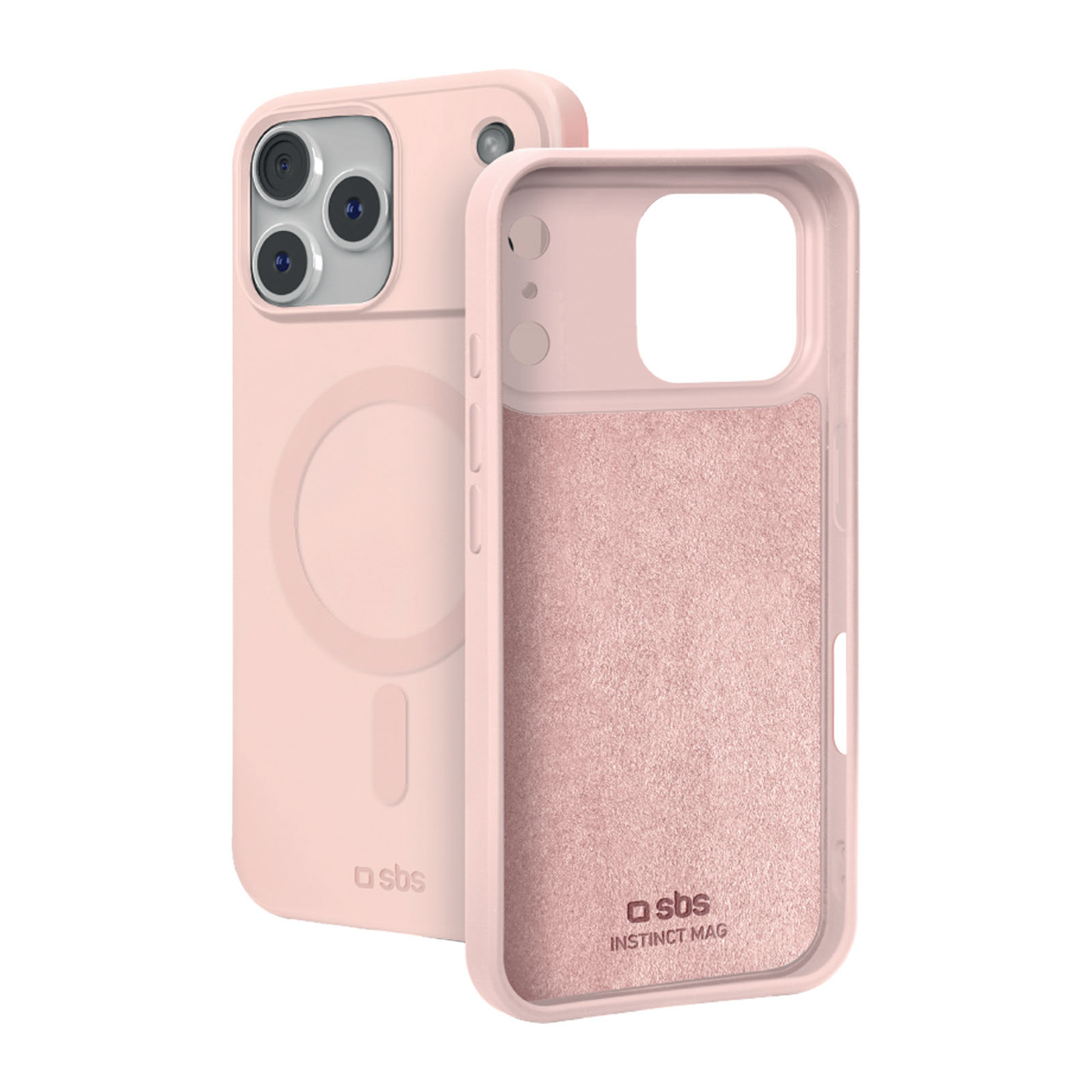 SBS Instinct Mag -suojakuori iPhone 18 Pro / 17 Pro -malleille, MagSafe-yhteensopiva, vaaleanpunainen