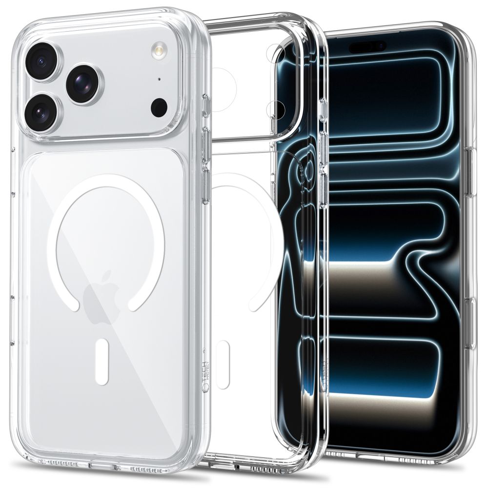 Tech-Protect Flexair Hybrid CC MagSafe suojakuori mallille iPhone 17 Pro Max / 18 Pro Max – läpinäkyvä