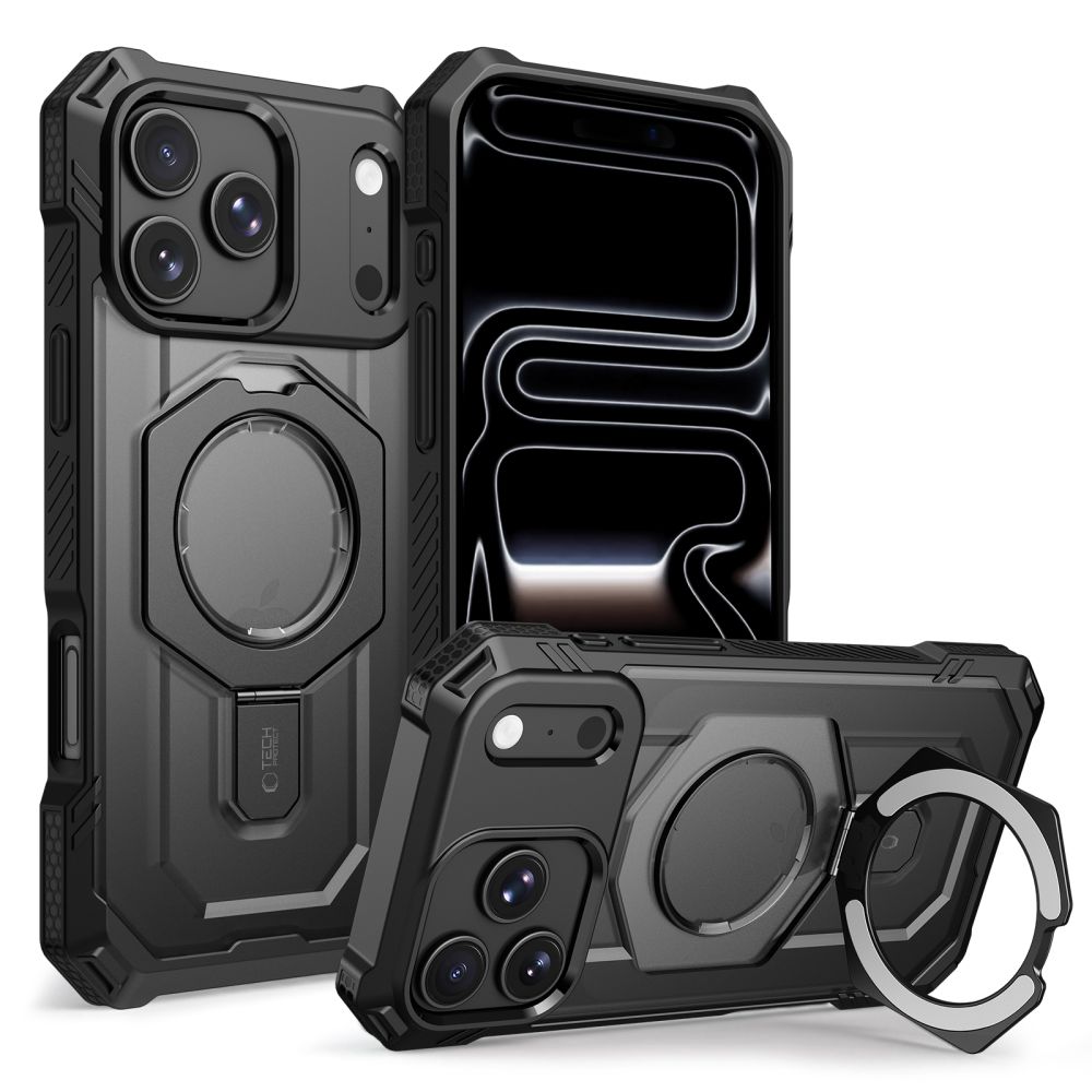 Tech-Protect MagForce MagSafe suojakuori mallille iPhone 17 Pro / 18 Pro – mattamusta